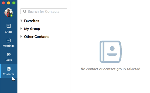 add contacts in skype for business mac
